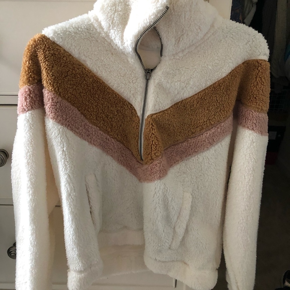 Abercrombie fuzzy quarter zip